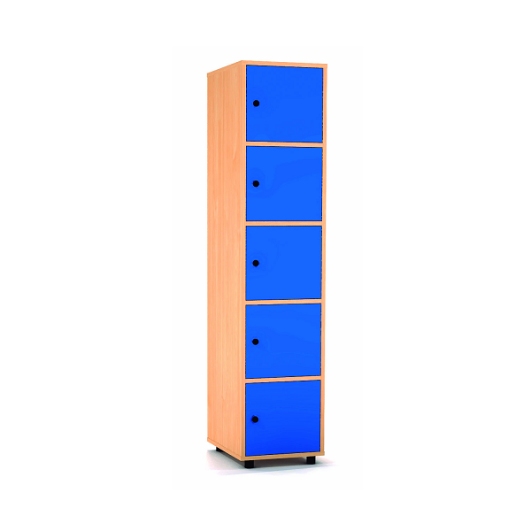 Taquilla haya 5 puertas 1 columna 40 cm