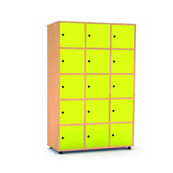 Taquilla faig 5 portes 3 columnes 40 cm
