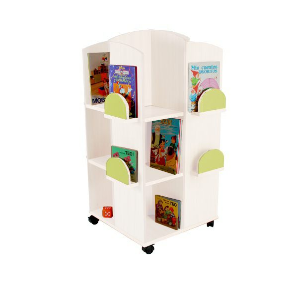 Torre expositora llibres blanc