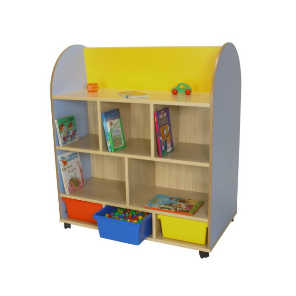 Moble expositor llibres faig ovalat 2 cares