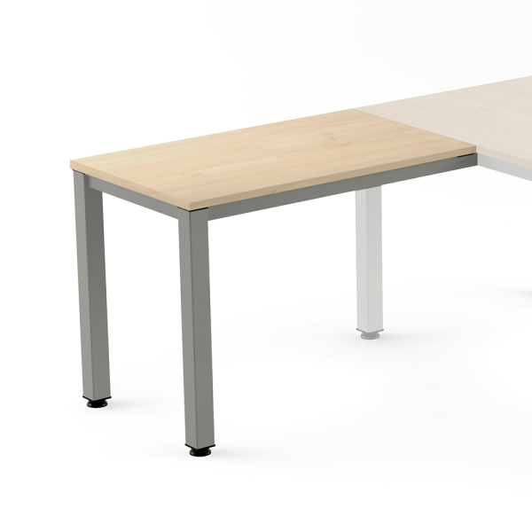 Ala mesa EXECUTIVE rectangular estructura gris 100x60 cm