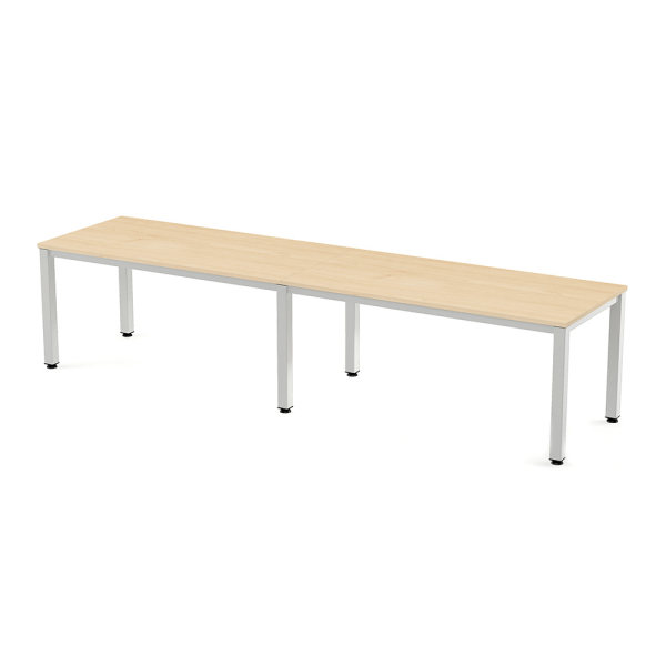 Taula EXECUTIVE rectangular doble estructura blanca 360x80 cm