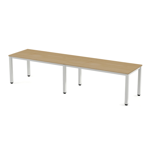 Taula EXECUTIVE rectangular doble estructura blanca 360x80 cm
