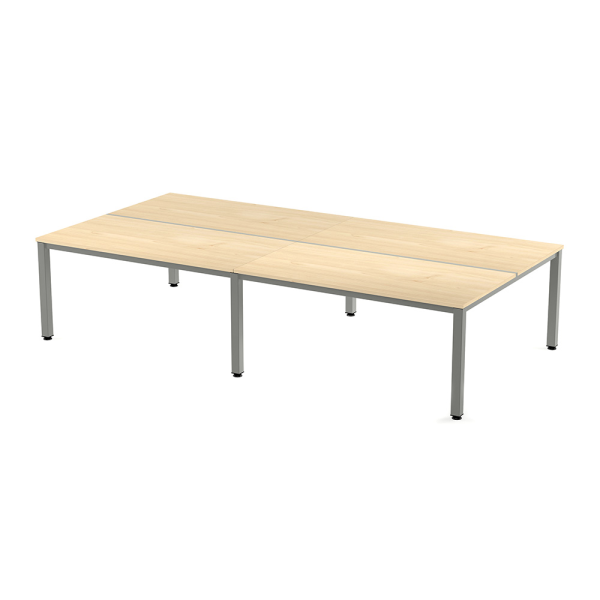 Taula EXECUTIVE rectangular quàdruple estructura gris 163x360 cm
