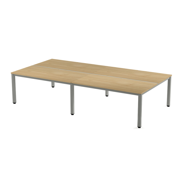Taula EXECUTIVE rectangular quàdruple estructura gris 163x360 cm
