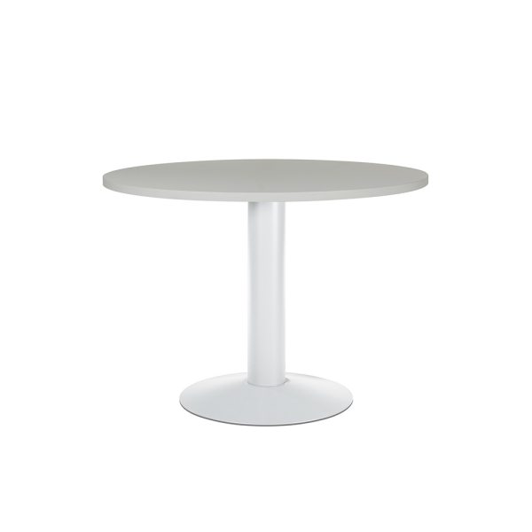 Taula reunió circular columna blanca 100 Ø