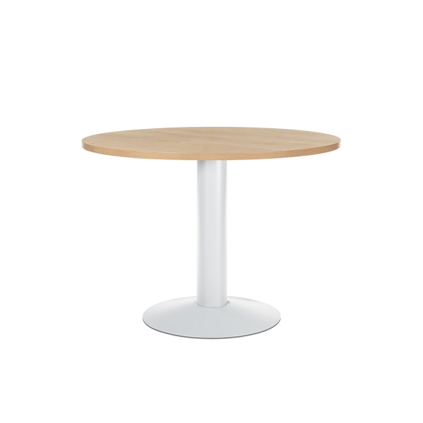 Taula reunió circular columna blanca 100 Ø