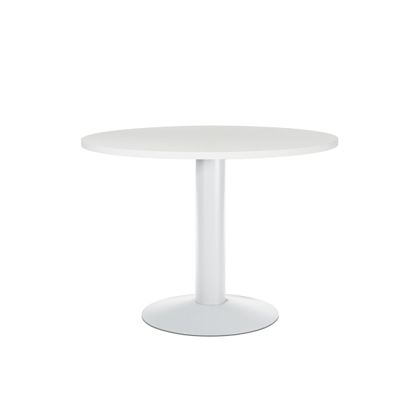 Taula reunió circular columna blanca 100 Ø