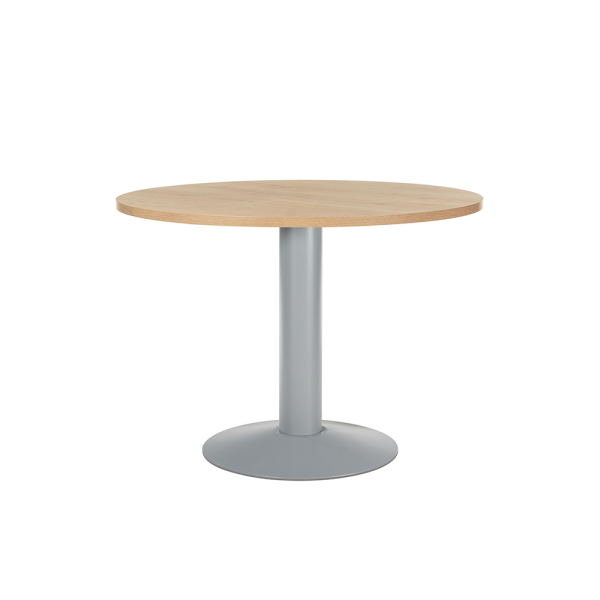 Taula reunió circular columna gris 100 Ø