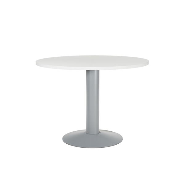 Taula reunió circular columna gris 100 Ø