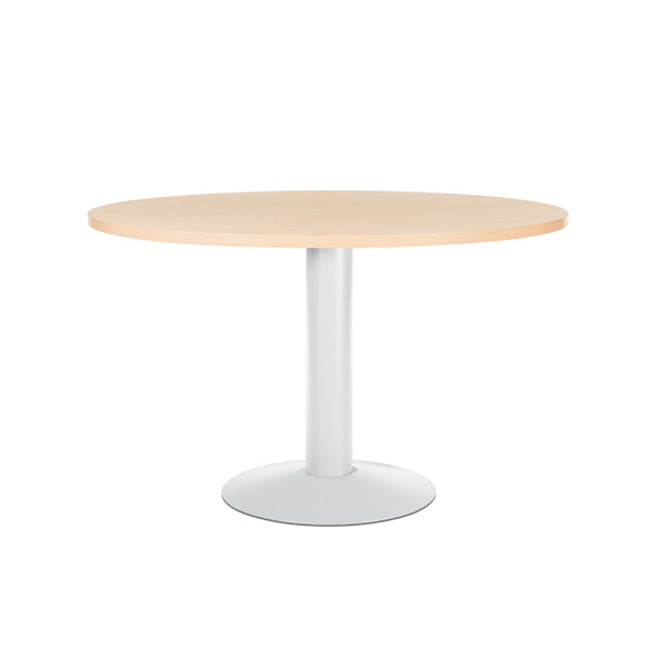 Mesa reunión circular columma blanca 120 Ø