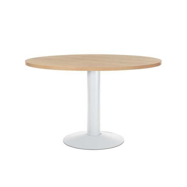 Mesa reunión circular columma blanca 120 Ø