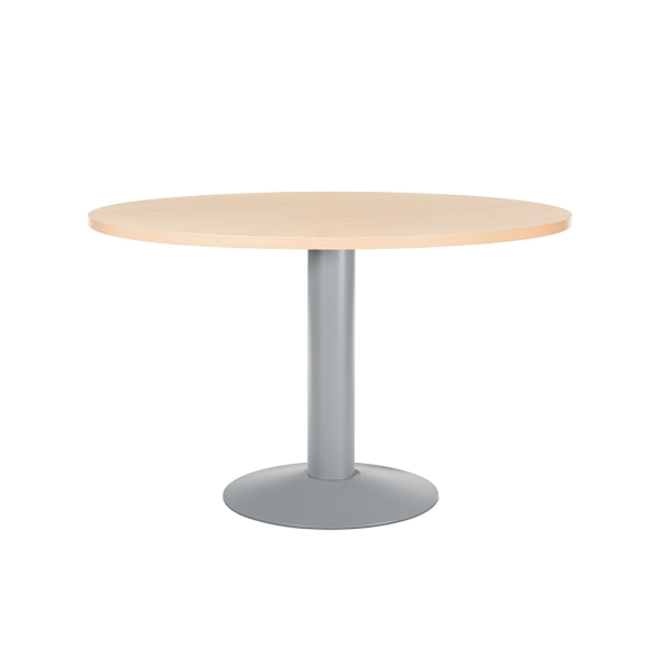 Mesa reunión circular columna gris 120 Ø