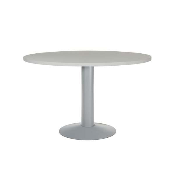 Mesa reunión circular columna gris 120 Ø