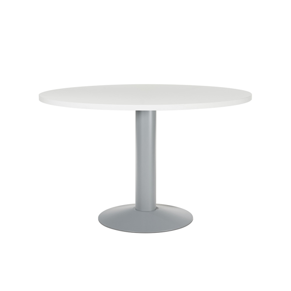 Mesa reunión circular columna gris 120 Ø