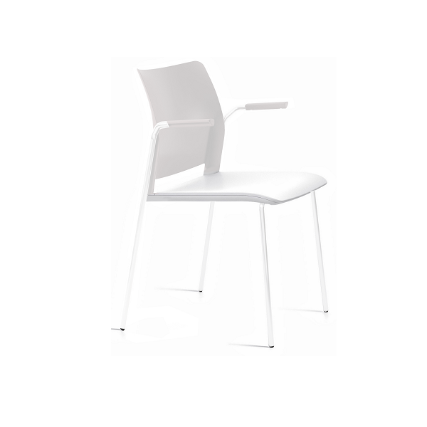 Cadira ALPHA 605 braços polipropilè potes blanques