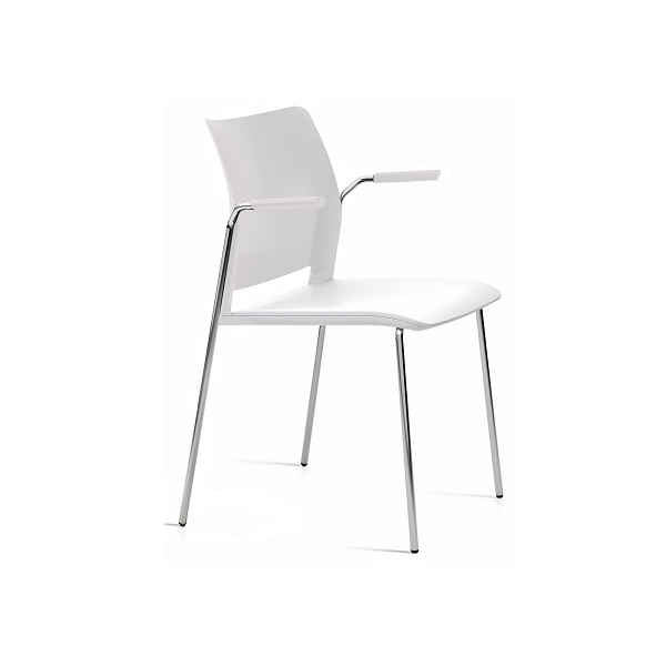 Cadira ALPHA 605 braços polipropilè potes cromades