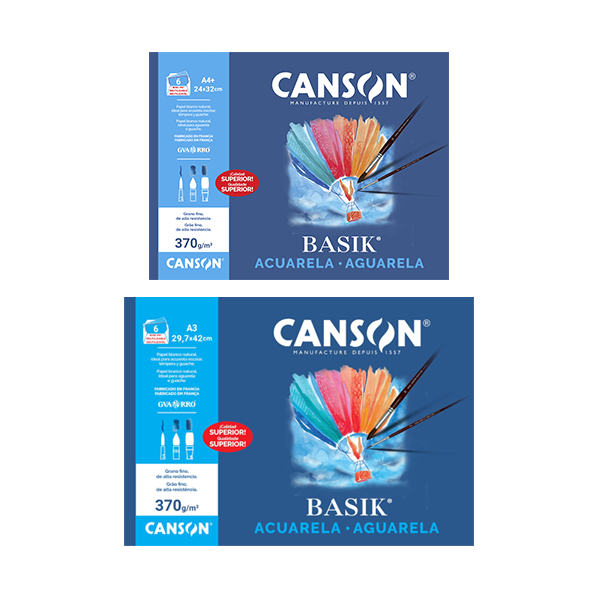 Blocs para acuarela y témpera Guarro Basik minipacks