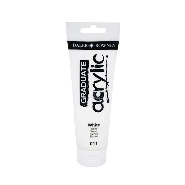 Tub 120 ml pintura acrílica Graduate Daler Rowney Blanca