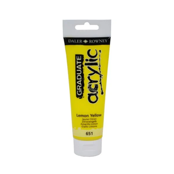 Tub 120 ml pintura acrílica Graduate Daler Rowney Groc llimona