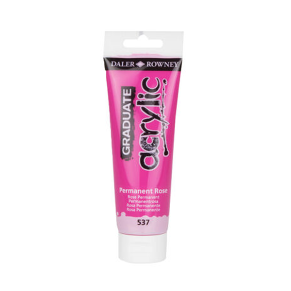 Tub 120 ml pintura acrílica Graduate Daler Rowney Rosa