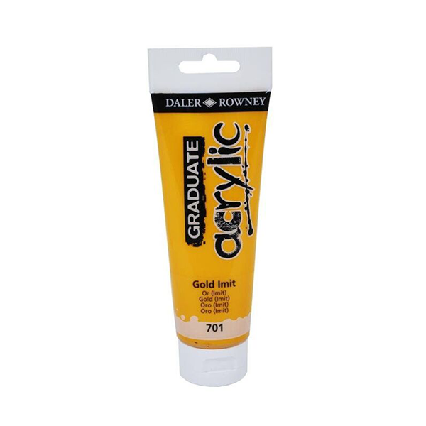Tub 120 ml pintura acrílica Graduate Daler Rowney Daurada