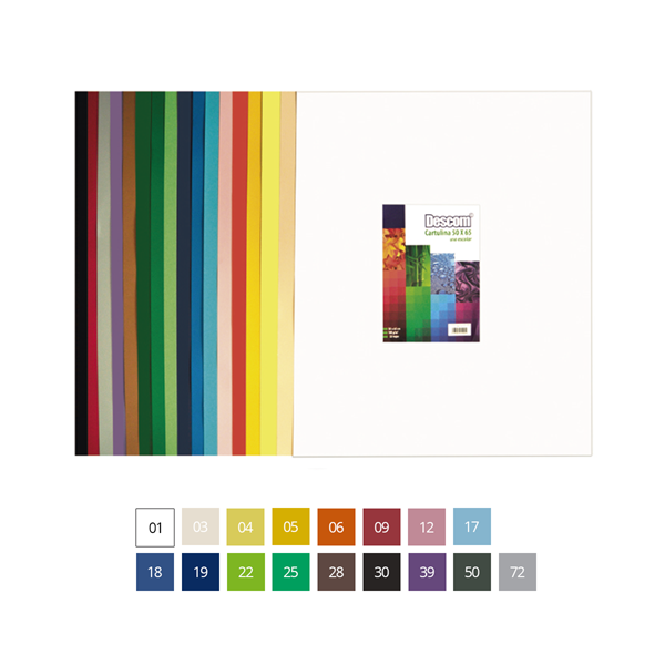 Cartulinas Descom 50x65 cm paquete 25 unidades