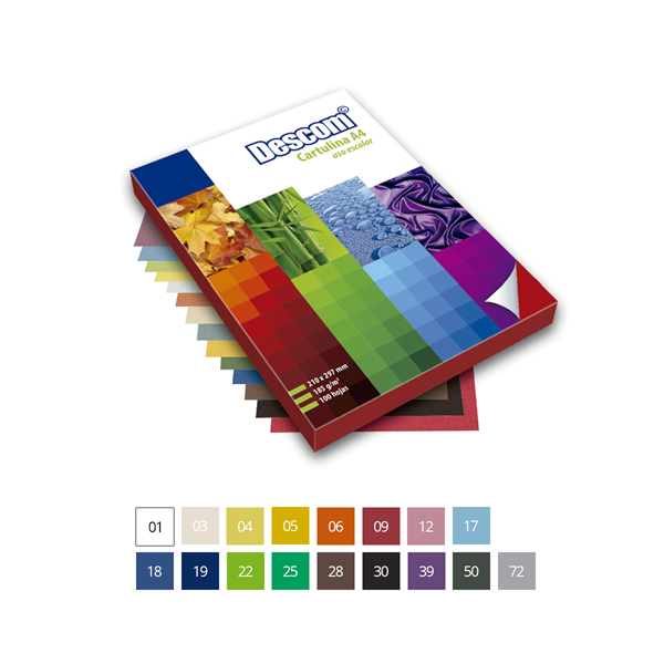 Cartolines Descom A4 paquet 100 unitats