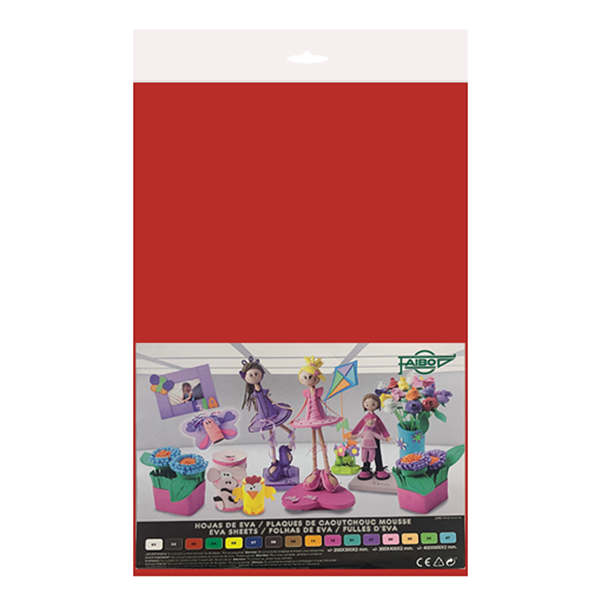 Bossa 10 planxes eva 40x60 cm Vermell