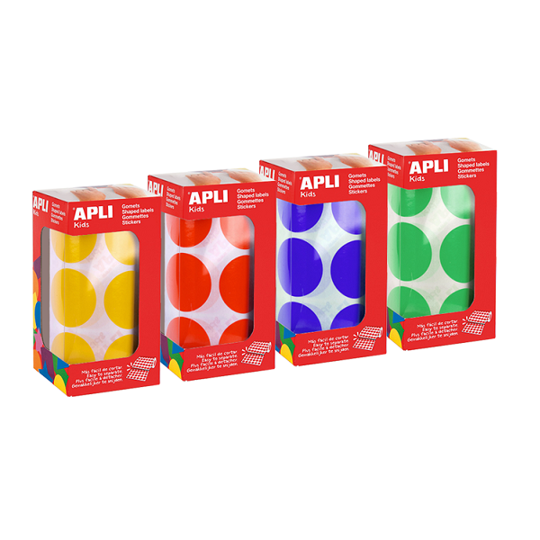 Rotlle gomets Apli rodons 33 mm