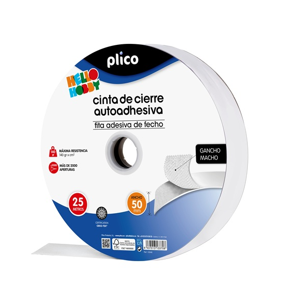 Cinta de tancament autoadhesiva Plico 50 mm x 25 metres