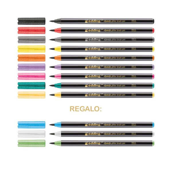 Estoig 15 + 6 de regal edding 1200 i 1340 glitter