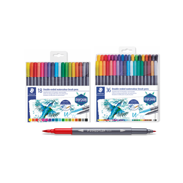 Rotuladores Staedtler doble punta pincel acuarelable