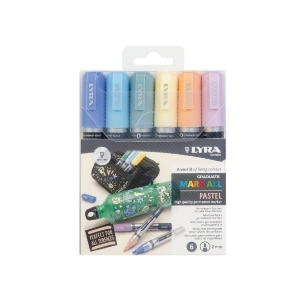 Rotuladores permanentes Lyra Mark All M pastel
