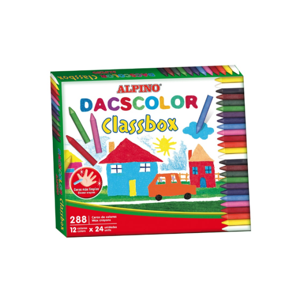 Kit escolar ceras Dacscolor Alpino