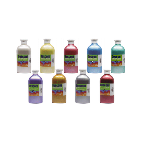 Pintura témpera líquida metal·litzada Descom 500 ml