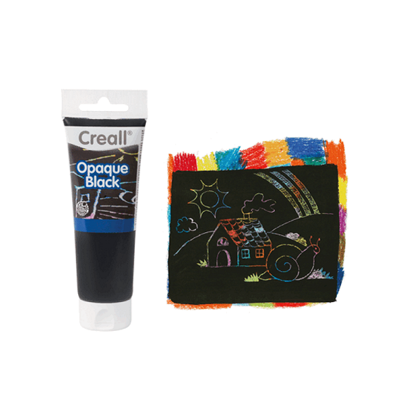 Pintura rascar Creall opaca Negra 120 ml