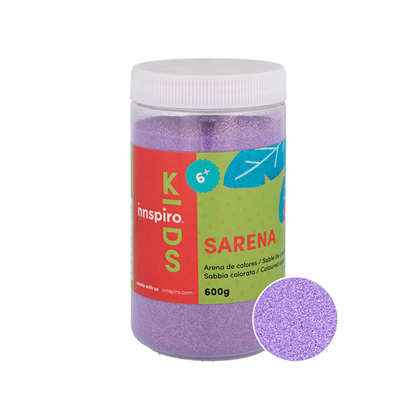 Bote 600 gr arena de colores Violeta