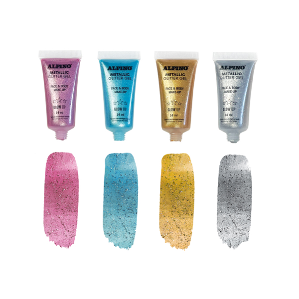 Maquillaje Metallic Glitter Gel Alpino Fiesta