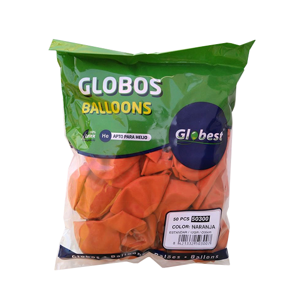 Bossa de 100 globus clàssics Taronja