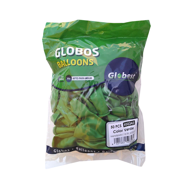 Bossa de 100 globus clàssics Verd