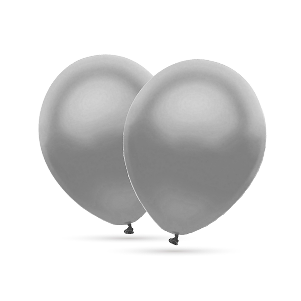 Bossa 50 globus llisos metal·litzats Plata