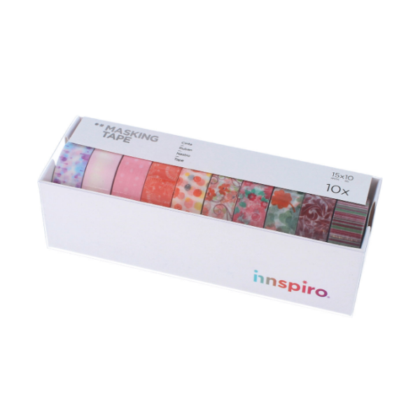 Set cintas surtidas masking tape floral Innspiro