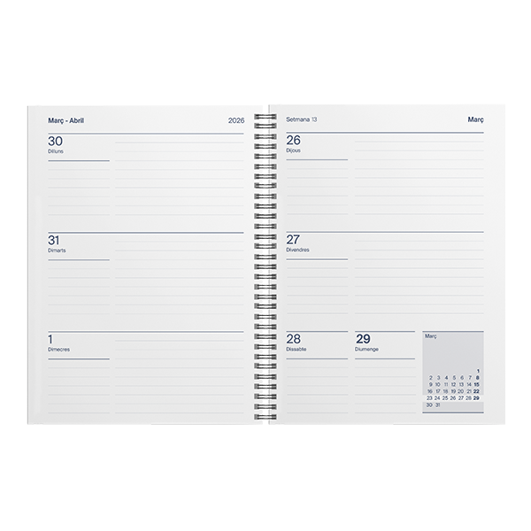 Agenda Universal Additio setmana vista