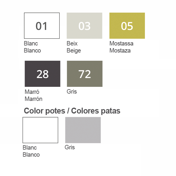 Cadira GUA 153 pala potes blanques