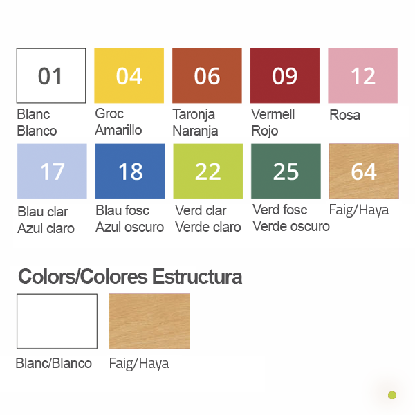 Prestatge blanc laterals arrodonits 61x22x22