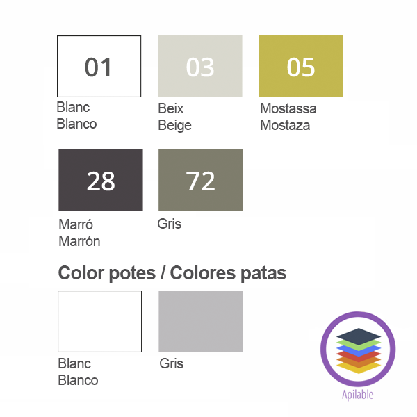 Cadira GUA 150 potes gris