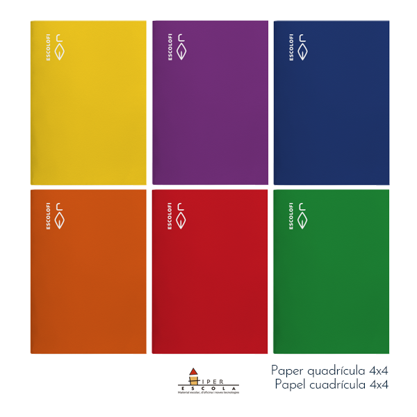 Llibretes Escolofi Quart 50 fulls quadricula 4x4