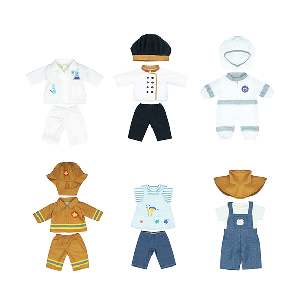 Lot de 6 conjunts professions 38 cm