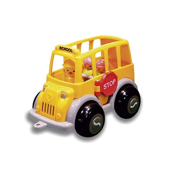 Autobús escolar amb conductor i 2 nens